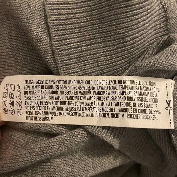 Endless Rose Ruffled Off-the-Shoulder Sweater Gray Size S - Picture 10 of 10